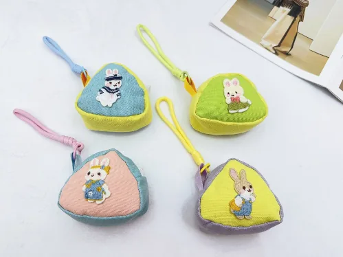 Four-Style Triangle Animal Plush Coin Purse