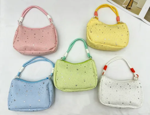 Five-Color Star Plush Crossbody Bag