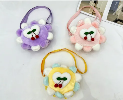 Cherry Cake Plush Crossbody Bag