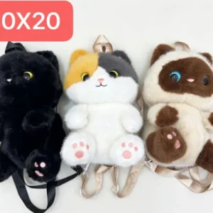 Three-Style Lifelike Cat Plush Backpack