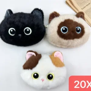 Three-Color Stretchy Cat Plush Bag