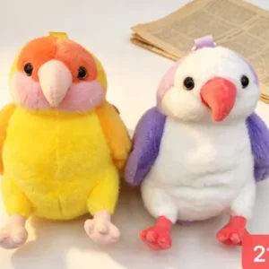 Two-Color Bird Plush Bag