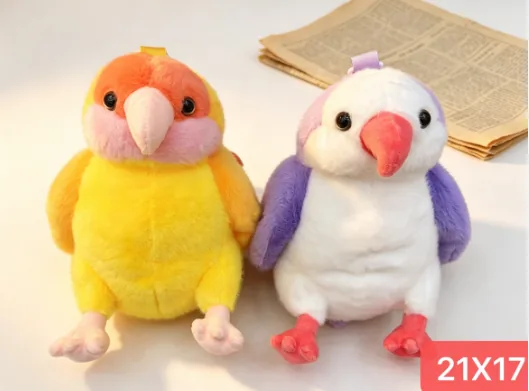 Two-Color Bird Plush Bag